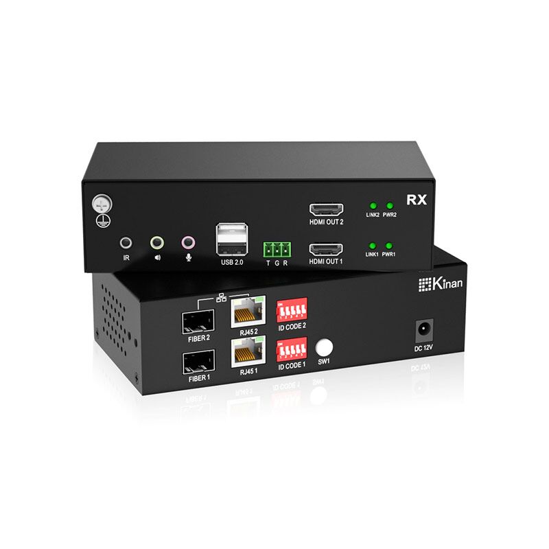 HDMI® Dual View KVM Extender over Fiber/Cat5 - Kinan | High